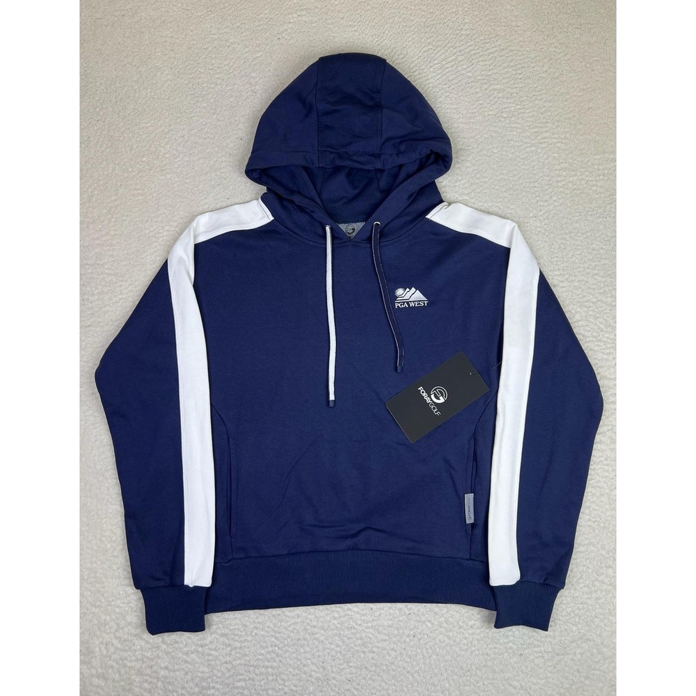 Foray Golf Hoodie Sweatshirt Womens Small Navy PGA West Colorblock French Terry